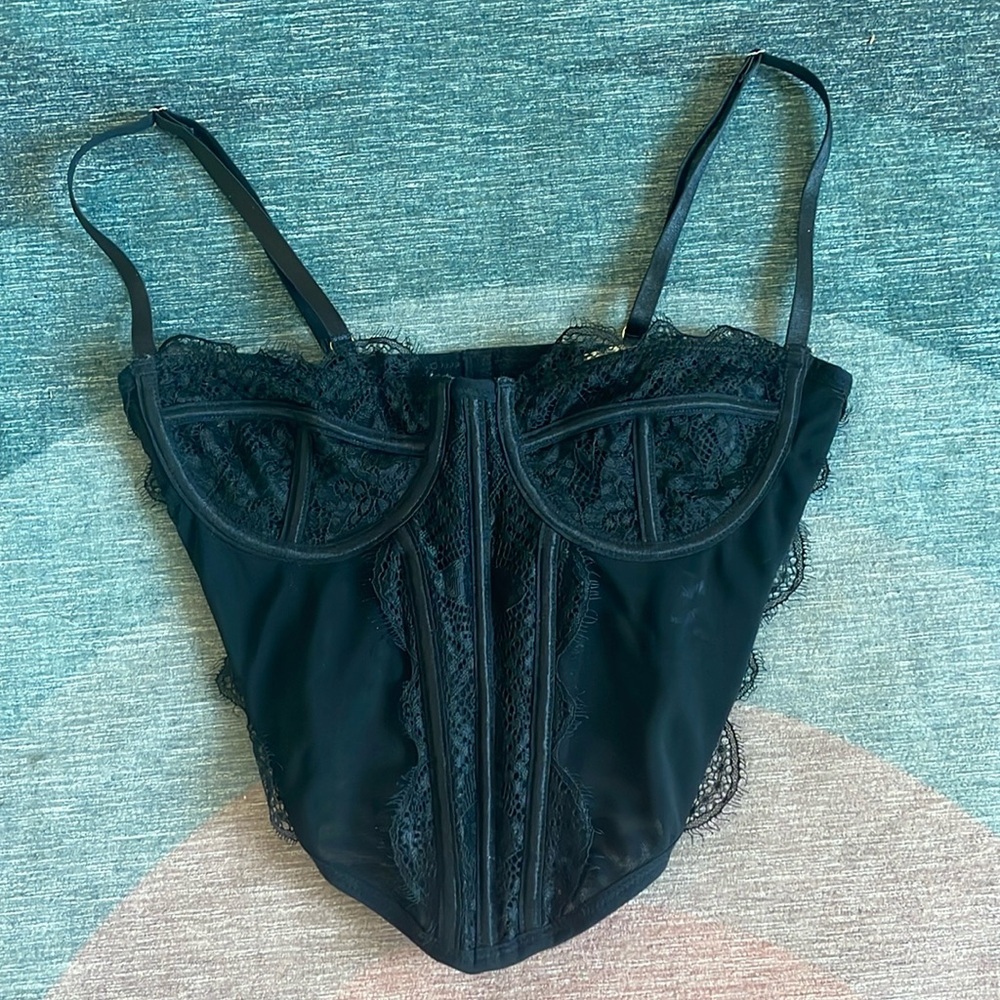 Ryan Destiny Black Lace Corset Top